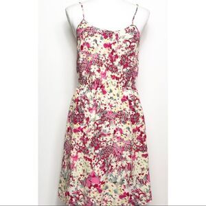 Banana Republic 100% silk, floral print dress